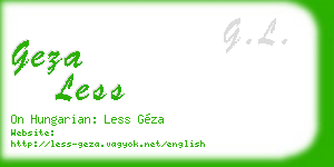 geza less business card